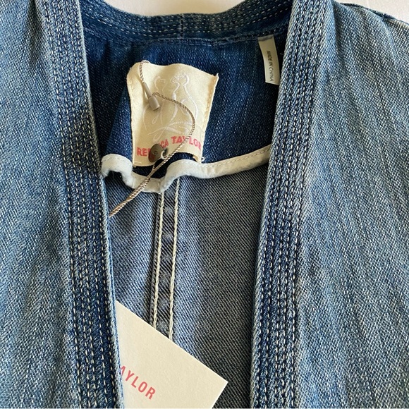 NWT Rebecca Taylor Denim Flare Peplum Jacket 0 XS - Picture 8 of 9